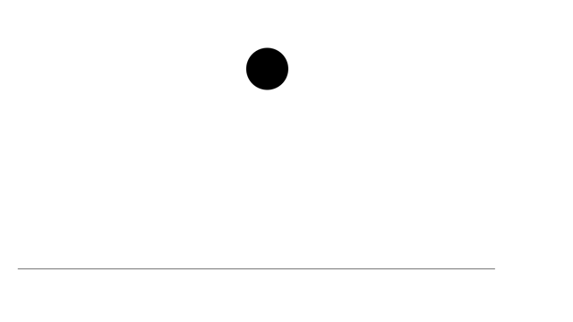 Rough animation pencil test showing correct spacing on a bouncing ball example.